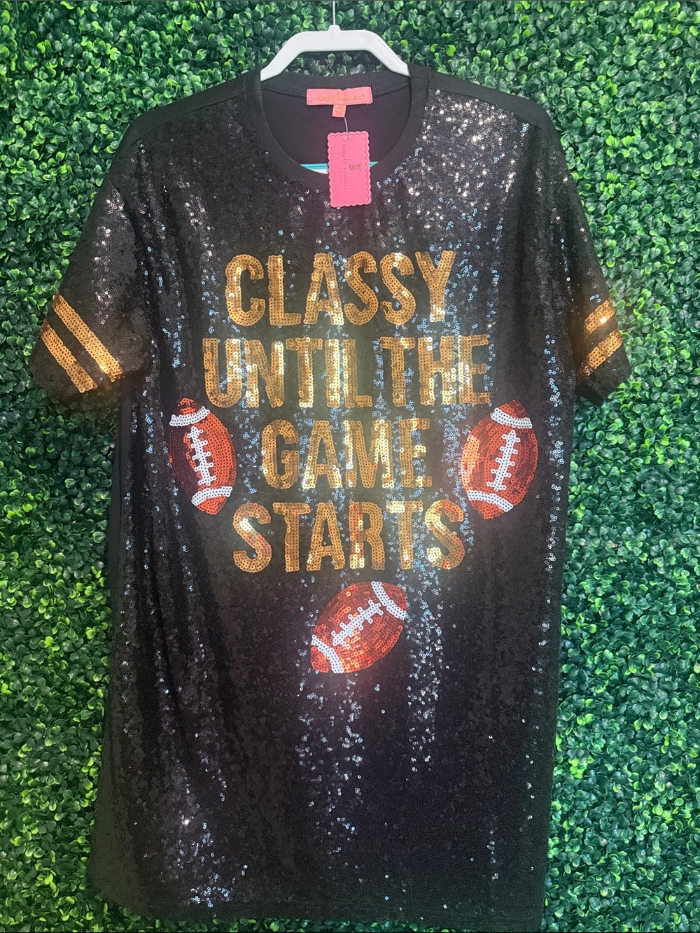 Simply Southern Sequined Football Top/Tunic - Picture 2 of 4